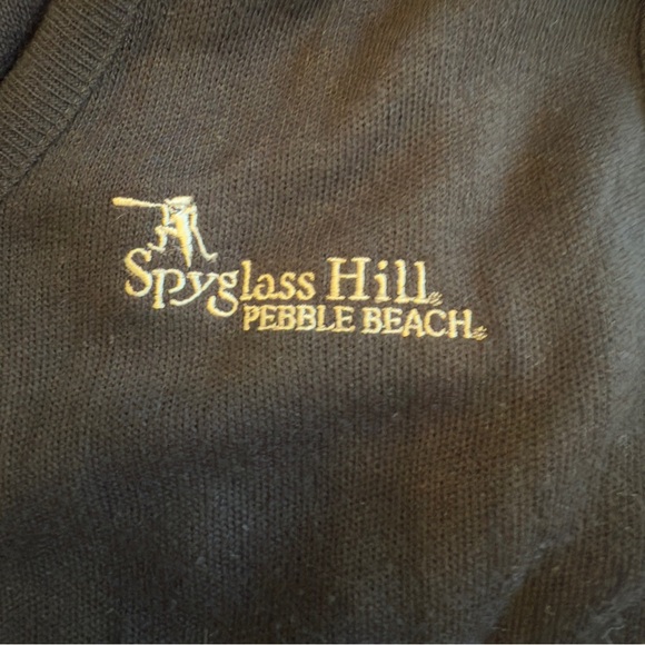 Pebble Beach Collection -Sweater Vest Size L -Spyglass Hill Pebble Beach Logo - Picture 6 of 7